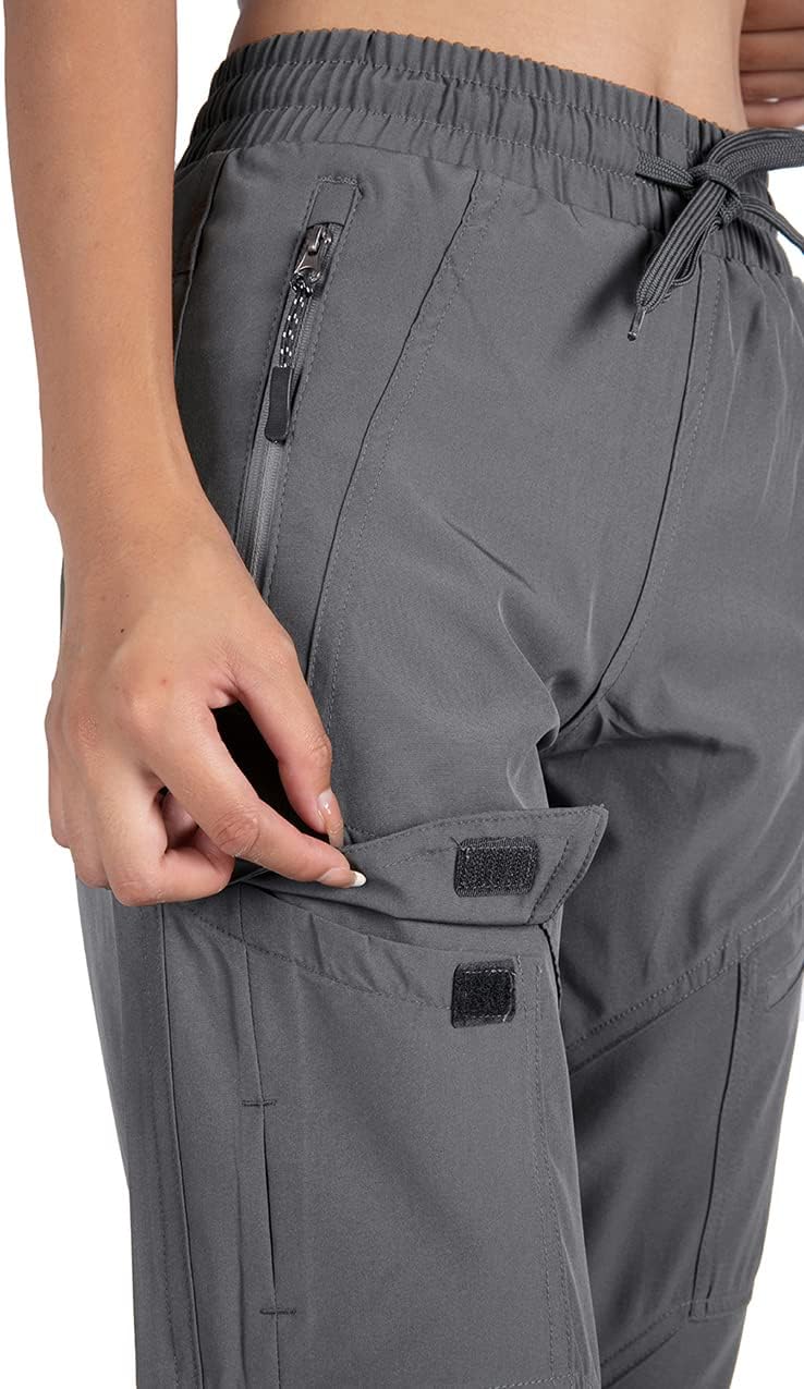 Abangoo Pantalones de senderismo para mujer, ligeros, de secado rápido, resistentes al agua