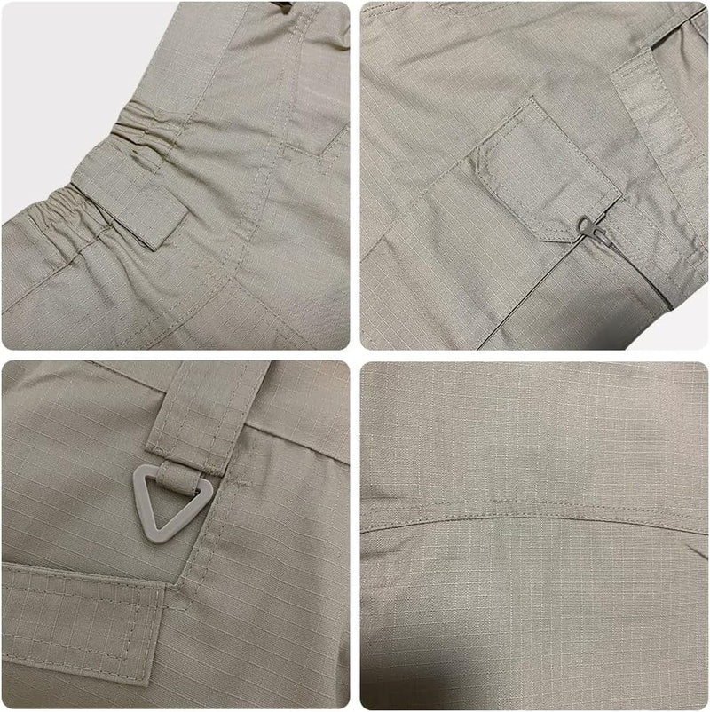 RELAAX IN Pantalónes Tácticos para Hombre, Pantalónes Cargo Hombre Impermeable Pantalones de Trabajo para Hombre Múltiples Bolsillos con Cierre Elásticos Ajuste Relajado